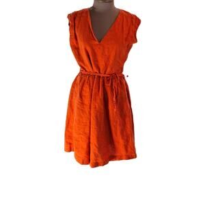 Kookai Size 42 Sleeveless V Neck Peasantcore Dress